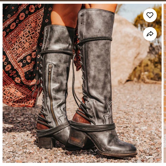FREEBIRD Coal boots Size 8W!!!